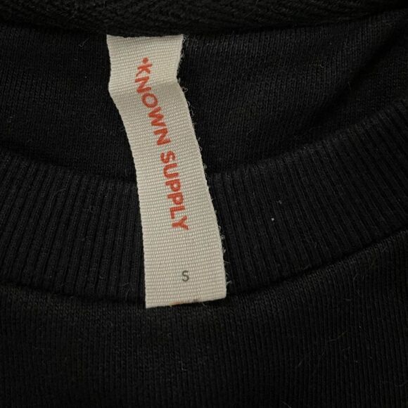 NWOT Known Supply black sweatshirt with Infinity sign & Rebuy message sz small - Picture 7 of 8